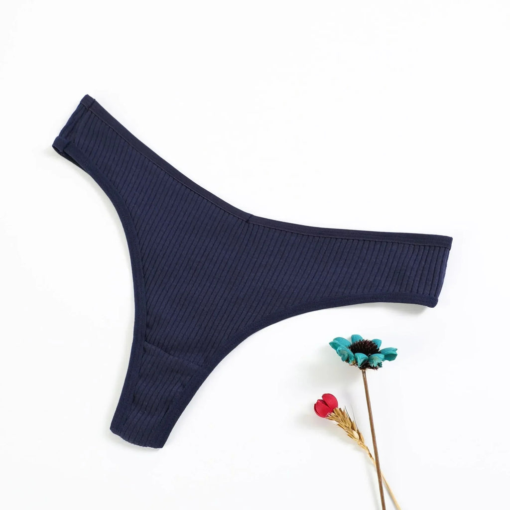 Orchard Cotton Striped Thong Panty 10-Pack