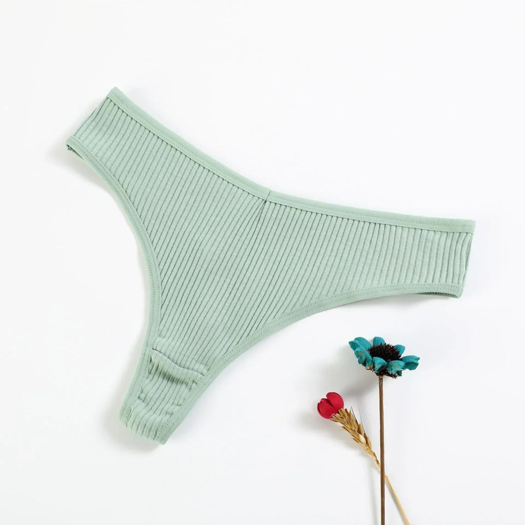 Orchard Cotton Striped Thong Panty 10-Pack