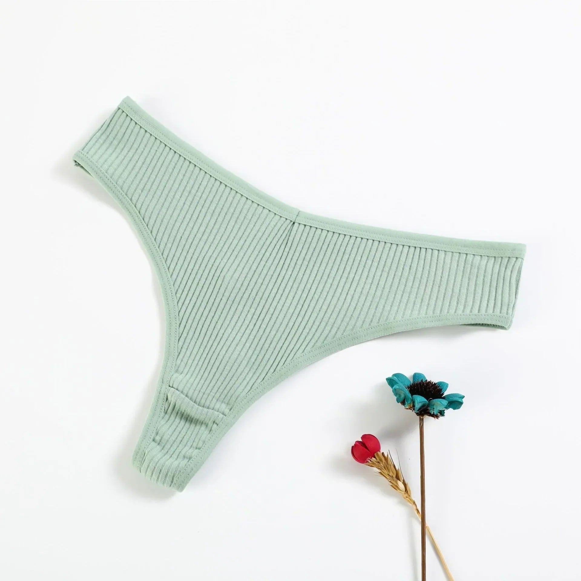 Orchard Cotton Striped Thong Panty 10-Pack