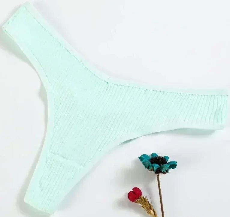 Orchard Cotton Striped Thong Panty 10-Pack