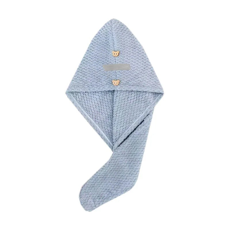 Hair Bear Microfiber Button-Up Hair Towel