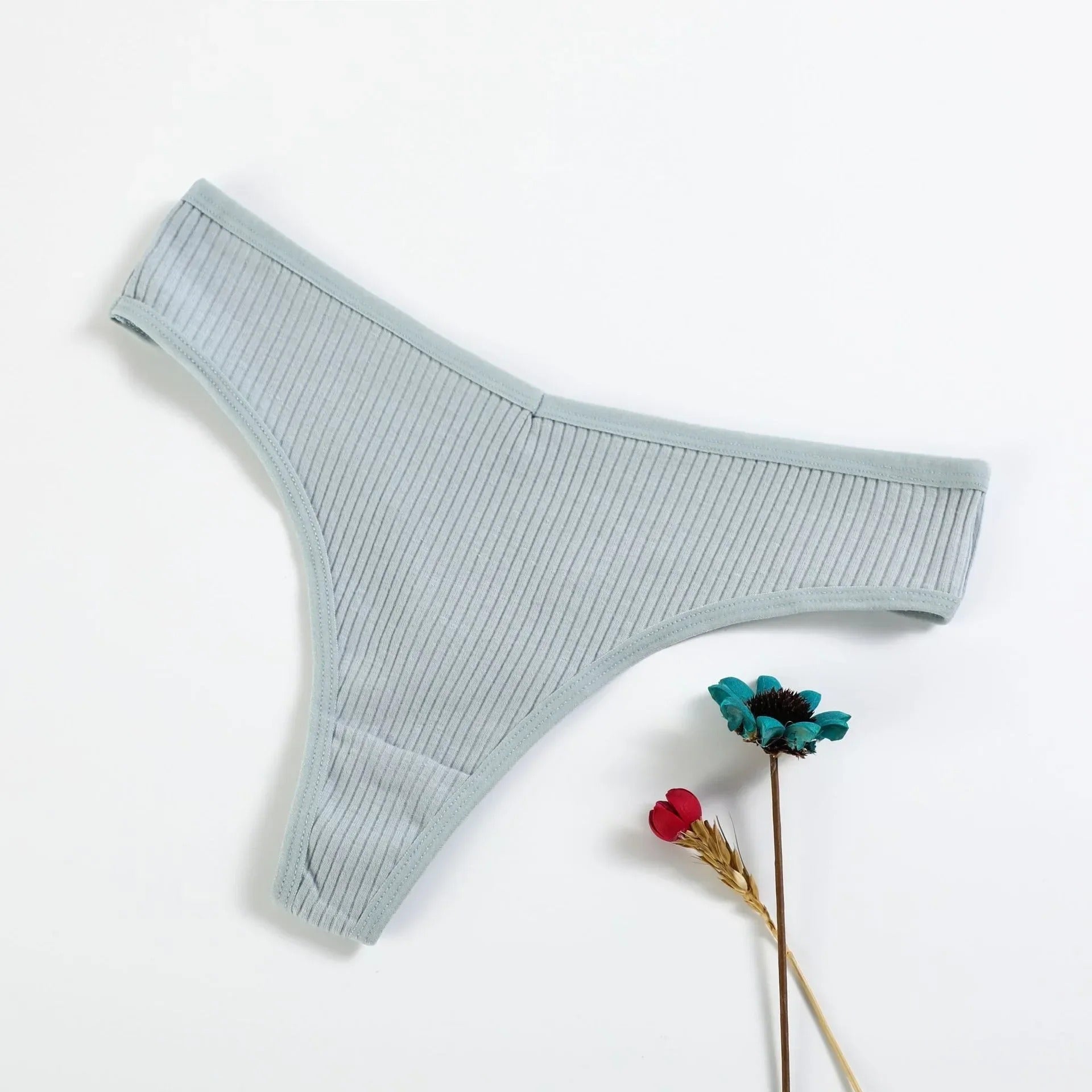 Orchard Cotton Striped Thong Panty 10-Pack